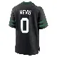＃0 Men's Harrison Mevis Black Game New York Jets Legacy Alternate Jersey