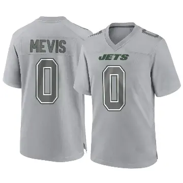 ＃0 Men's Harrison Mevis Gray Game New York Jets Atmosphere Fashion Jersey
