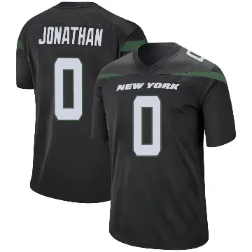 ＃0 Men's Kingsley Jonathan Black Game New York Jets Stealth Jersey