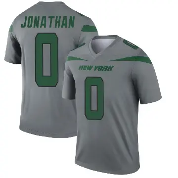 ＃0 Men's Kingsley Jonathan Gray Legend New York Jets Inverted Jersey