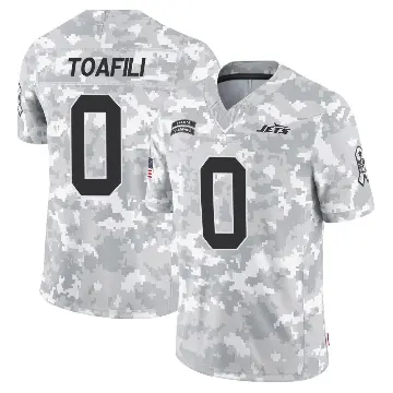 ＃0 Men's Lawrance Toafili Arctic Camo Limited New York Jets 2024 Salute to Service Jersey