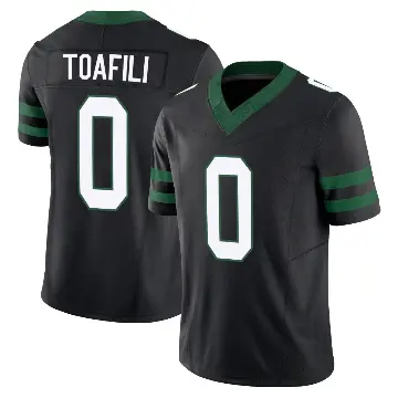 ＃0 Men's Lawrance Toafili Black Limited New York Jets Legacy Alternate Vapor F.U.S.E. Jersey