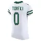 ＃0 Men's Lawrance Toafili White Elite New York Jets Alternate Vapor F.U.S.E. Jersey