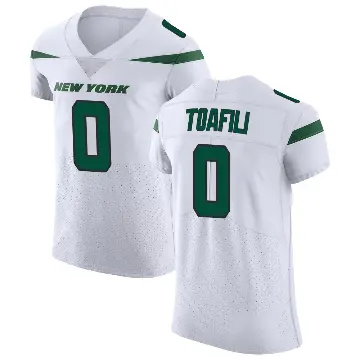 ＃0 Men's Lawrance Toafili White Elite New York Jets Spotlight Vapor Untouchable Jersey