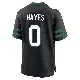 ＃0 Men's Marquis Hayes Black Game New York Jets Legacy Alternate Jersey