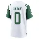 ＃0 Men's Marquis Hayes White Game New York Jets Classic Alternate Jersey