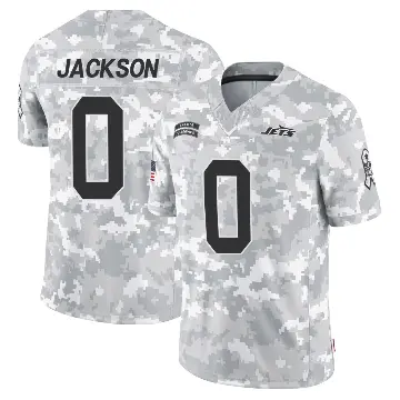 ＃0 Men's Samuel Jackson Arctic Camo Limited New York Jets 2024 Salute to Service Jersey