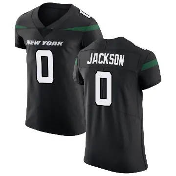 ＃0 Men's Samuel Jackson Black Elite New York Jets Stealth Vapor Untouchable Jersey