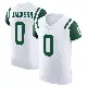 ＃0 Men's Samuel Jackson White Elite New York Jets Classic Alternate Vapor F.U.S.E. Jersey