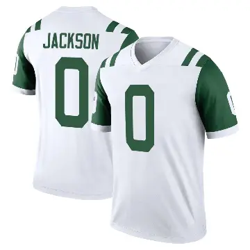 ＃0 Men's Samuel Jackson White Legend New York Jets Classic Alternate Jersey