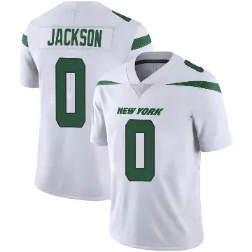 ＃0 Men's Samuel Jackson White Limited New York Jets Spotlight Vapor Jersey