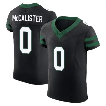 ＃0 Men's Tanner McCalister Black Elite New York Jets Legacy Alternate Vapor F.U.S.E. Jersey