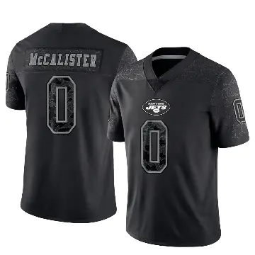 ＃0 Men's Tanner McCalister Black Limited New York Jets Reflective Jersey