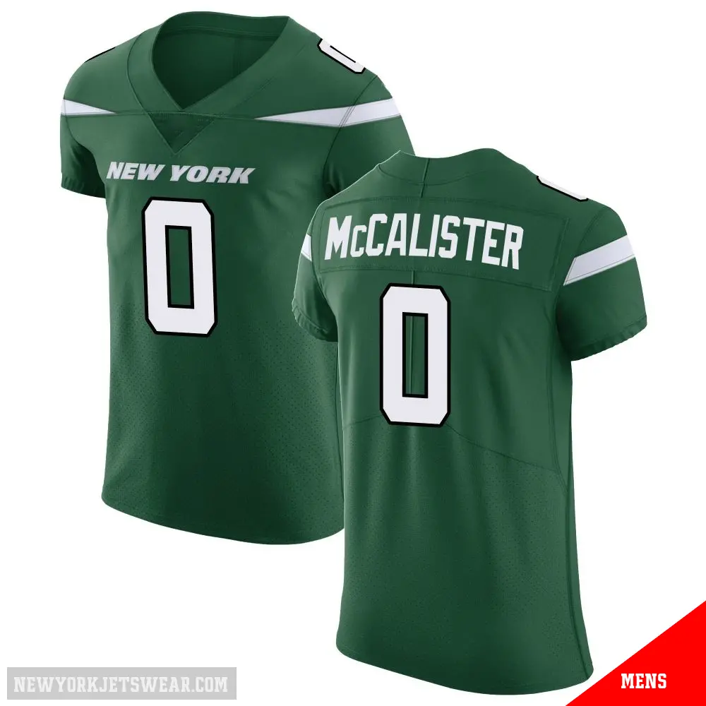 ＃0 Men's Tanner McCalister Green Elite New York Jets Gotham Vapor Untouchable Jersey