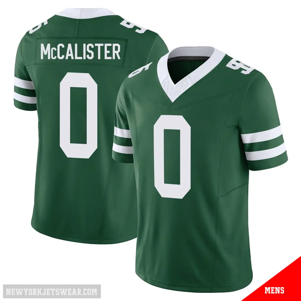 ＃0 Men's Tanner McCalister Green Limited New York Jets Legacy Vapor F.U.S.E. Jersey