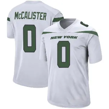 ＃0 Men's Tanner McCalister White Game New York Jets Spotlight Jersey