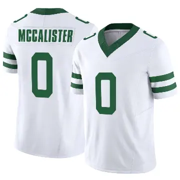 ＃0 Men's Tanner McCalister White Limited New York Jets Legacy Vapor F.U.S.E. Jersey