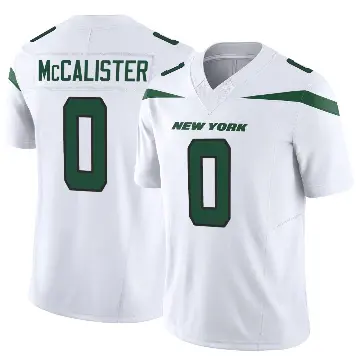 ＃0 Men's Tanner McCalister White Limited New York Jets Vapor F.U.S.E. Jersey