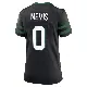 ＃0 Women's Harrison Mevis Black Game New York Jets Legacy Alternate Jersey