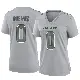 ＃0 Women's Harrison Mevis Gray Game New York Jets Atmosphere Fashion Jersey