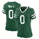 ＃0 Women's Harrison Mevis Green Game New York Jets Legacy Jersey