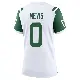 ＃0 Women's Harrison Mevis White Game New York Jets Classic Alternate Jersey