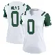 ＃0 Women's Harrison Mevis White Legend New York Jets Classic Alternate Jersey