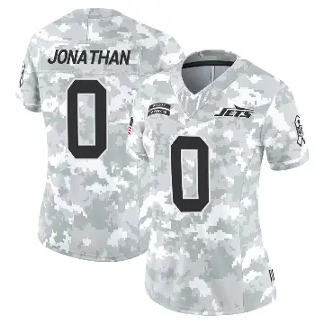 ＃0 Women's Kingsley Jonathan Arctic Camo Limited New York Jets 2024 Salute to Service Jersey