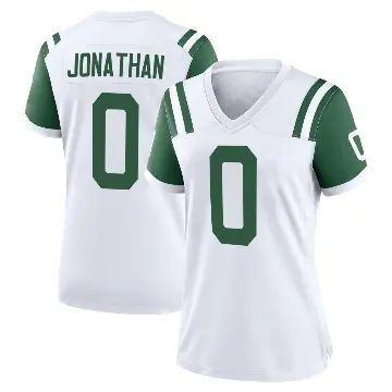 ＃0 Women's Kingsley Jonathan White Game New York Jets Classic Alternate Jersey