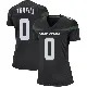 ＃0 Women's Lawrance Toafili Black Game New York Jets Stealth Jersey