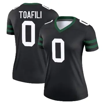 ＃0 Women's Lawrance Toafili Black Legend New York Jets Legacy Jersey