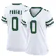 ＃0 Women's Lawrance Toafili White Game New York Jets Legacy Jersey