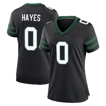 ＃0 Women's Marquis Hayes Black Game New York Jets Legacy Alternate Jersey