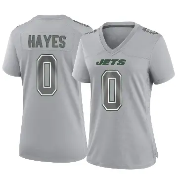 ＃0 Women's Marquis Hayes Gray Game New York Jets Atmosphere Fashion Jersey