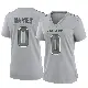 ＃0 Women's Marquis Hayes Gray Game New York Jets Atmosphere Fashion Jersey