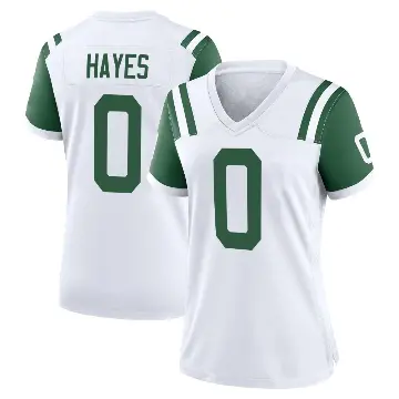 ＃0 Women's Marquis Hayes White Game New York Jets Classic Alternate Jersey