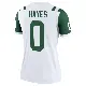 ＃0 Women's Marquis Hayes White Legend New York Jets Classic Alternate Jersey