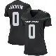 ＃0 Women's Samuel Jackson Black Game New York Jets Stealth Jersey