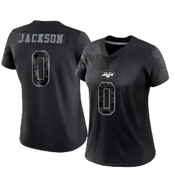 ＃0 Women's Samuel Jackson Black Limited New York Jets Reflective Jersey