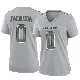 ＃0 Women's Samuel Jackson Gray Game New York Jets Atmosphere Fashion Jersey