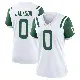 ＃0 Women's Samuel Jackson White Game New York Jets Classic Alternate Jersey