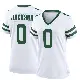 ＃0 Women's Samuel Jackson White Game New York Jets Legacy Jersey