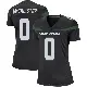 ＃0 Women's Tanner McCalister Black Game New York Jets Stealth Jersey
