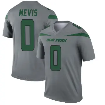 ＃0 Youth Harrison Mevis Gray Legend New York Jets Inverted Jersey
