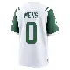 ＃0 Youth Harrison Mevis White Game New York Jets Classic Alternate Jersey