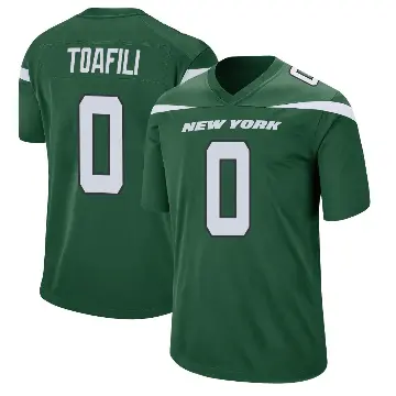 ＃0 Youth Lawrance Toafili Green Game New York Jets Gotham Jersey