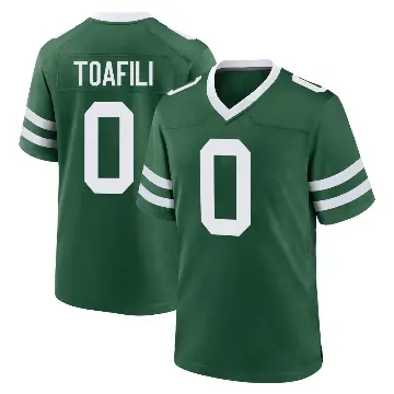 ＃0 Youth Lawrance Toafili Green Game New York Jets Legacy Jersey