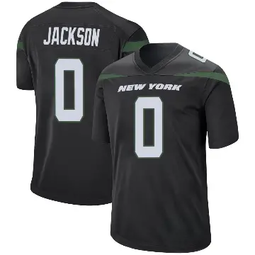 ＃0 Youth Samuel Jackson Black Game New York Jets Stealth Jersey