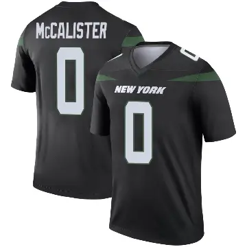 ＃0 Youth Tanner McCalister Black Legend New York Jets Stealth Color Rush Jersey