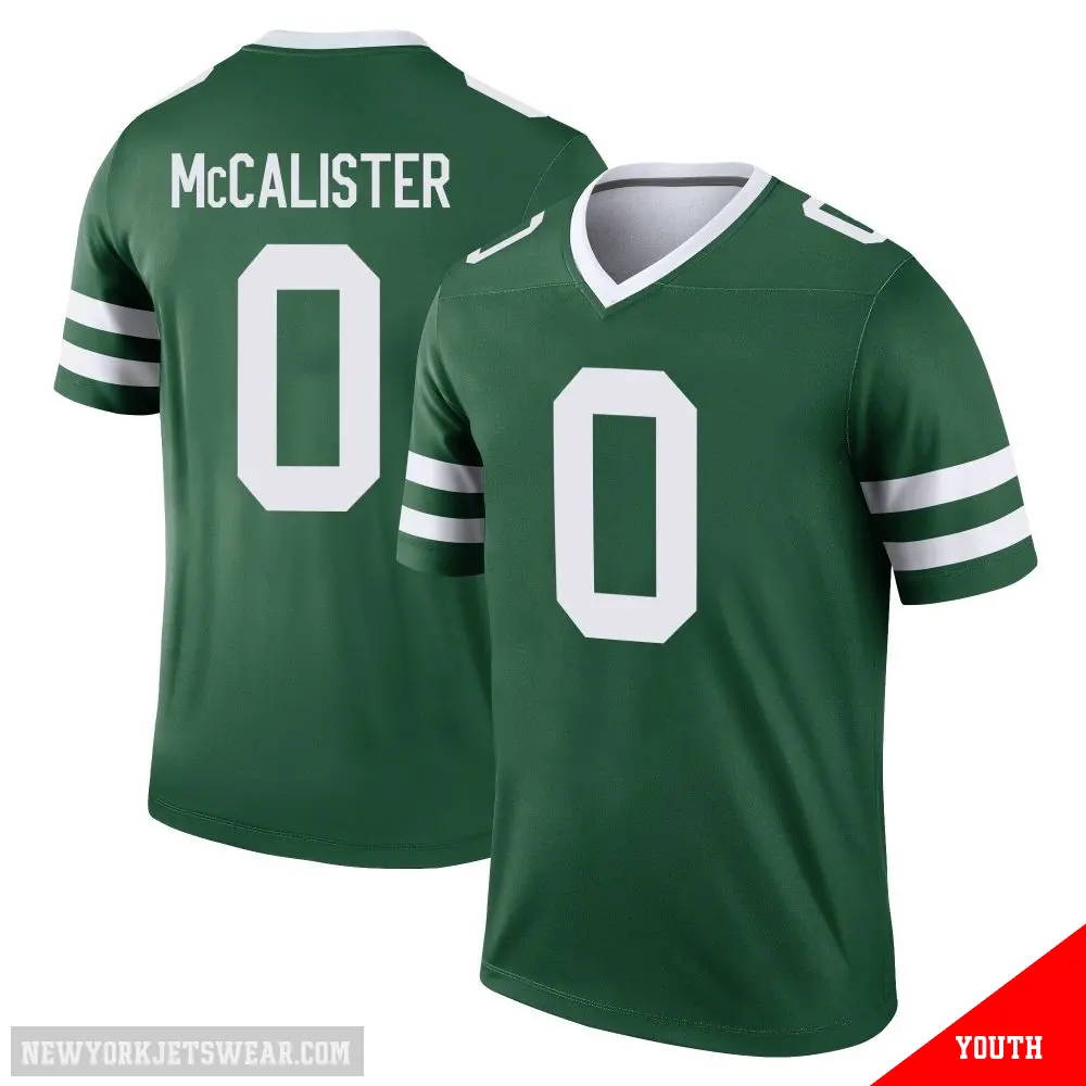 ＃0 Youth Tanner McCalister Green Legend New York Jets Legacy Jersey